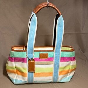 Coach Multicolor Striped Shoulder Bag